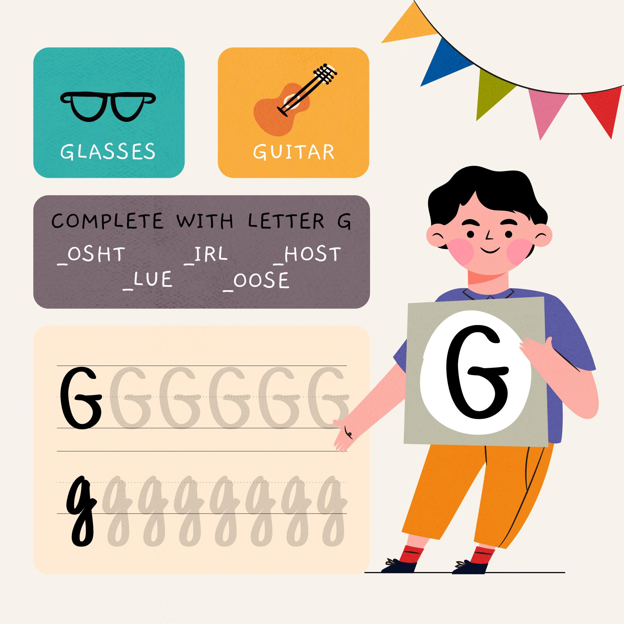 Spelling rules workshop for teachers - letter G spelling and phonics activity